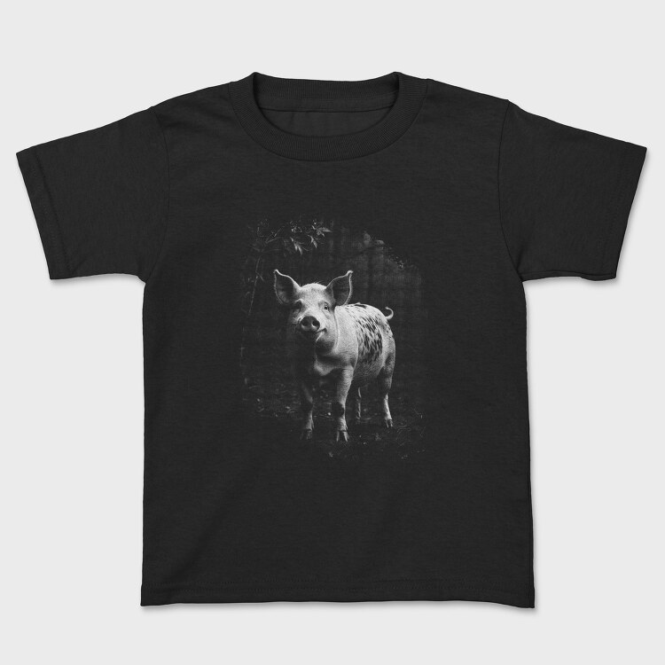 Realistic Pig in Nature, Tricou Copii