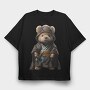 Assassin Teddy Bear, Tricou Oversize Barbati (Unisex)