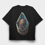 Baby Teddy, Tricou Oversize Barbati (Unisex)