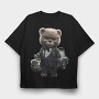 Business Teddy, Tricou Oversize Barbati (Unisex)