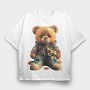 Floral Teddy, Tricou Oversize Barbati (Unisex)