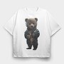 Teddy Medal, Tricou Oversize Barbati (Unisex)