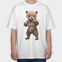 Boxer Teddy, Tricou Oversize Barbati (Unisex)