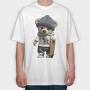 Skate Teddy Bear, Tricou Oversize Barbati (Unisex)