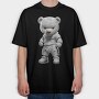 Athlete Teddy Bear, Tricou Oversize Barbati (Unisex)