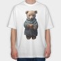 Teddy Morning Coffee, Tricou Oversize Barbati (Unisex)