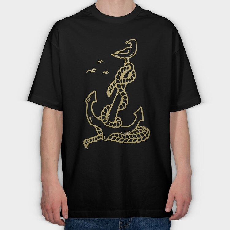 Anchor Bird, Tricou Oversize Barbati (Unisex)