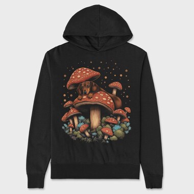 Moshrooms Dog, Hanorac Oversize Barbati (Unisex)