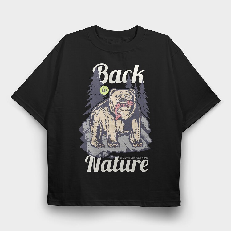 Hunting Bear, Tricou Oversize Barbati (Unisex)