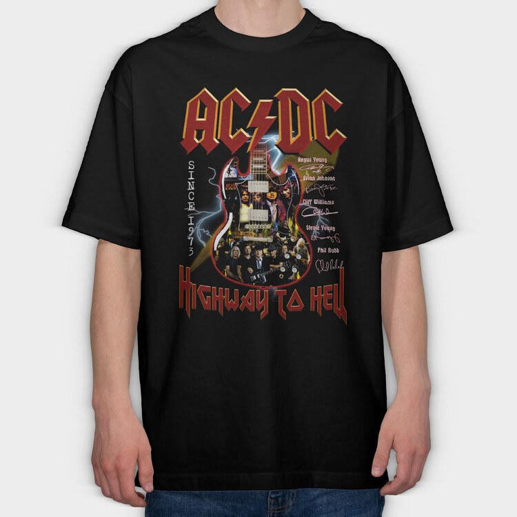 ACDC 3, Tricou Oversize Barbati (Unisex)