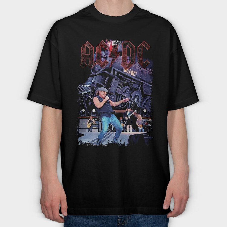 ACDC 7, Tricou Oversize Barbati (Unisex)
