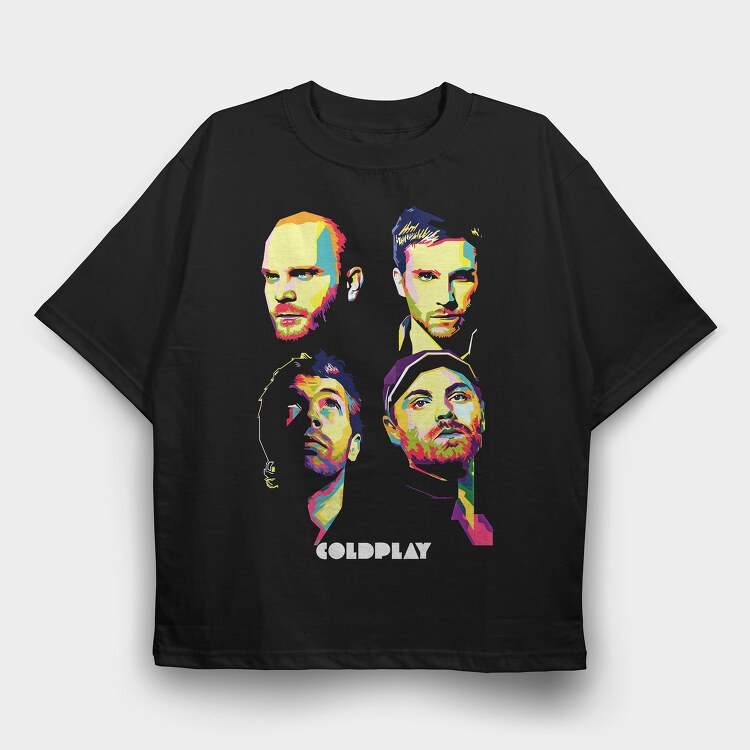 Coldplay 2, Tricou Oversize Barbati (Unisex)
