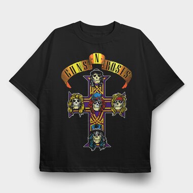 Guns N Roses 5, Tricou Oversize Barbati (Unisex)