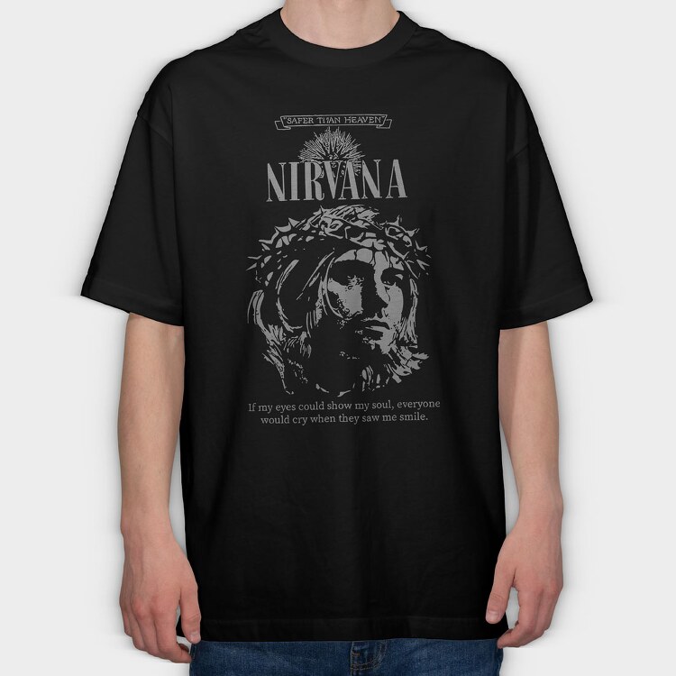 Nirvana, Tricou Oversize Barbati (Unisex)