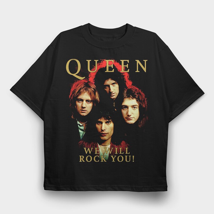 Queen, Tricou Oversize Barbati (Unisex)