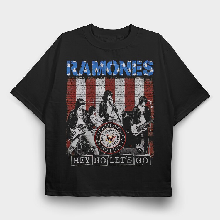 Ramones 2, Tricou Oversize Barbati (Unisex)