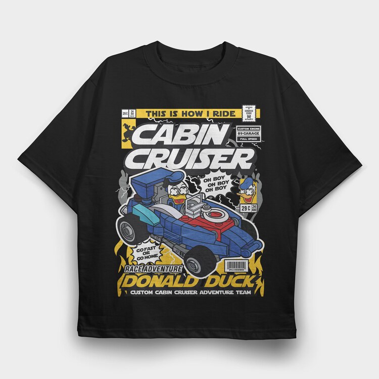 Donald Cabin Cruiser, Tricou Oversize Barbati (Unisex)