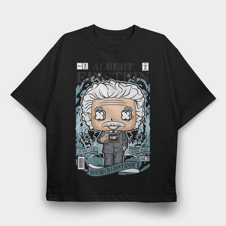 Einstein, Tricou Oversize Barbati (Unisex)