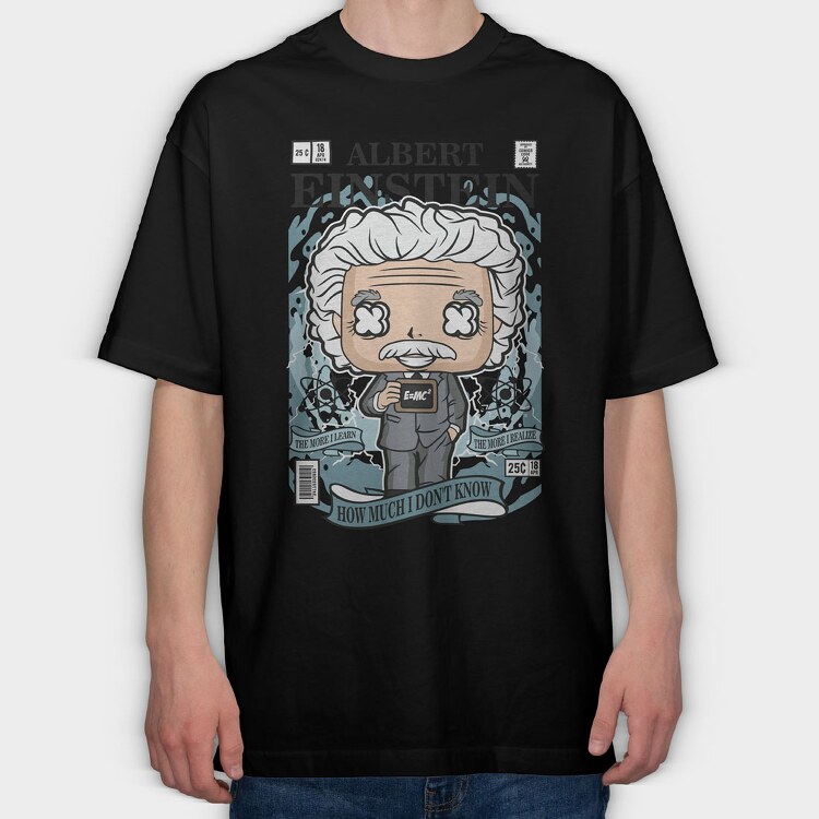 Einstein, Tricou Oversize Barbati (Unisex)