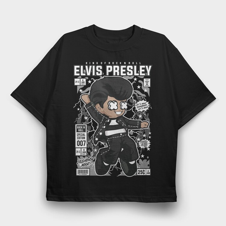 Elvis, Tricou Oversize Barbati (Unisex)