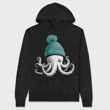 Octopus Winter Hat, Hanorac Oversize Barbati (Unisex)