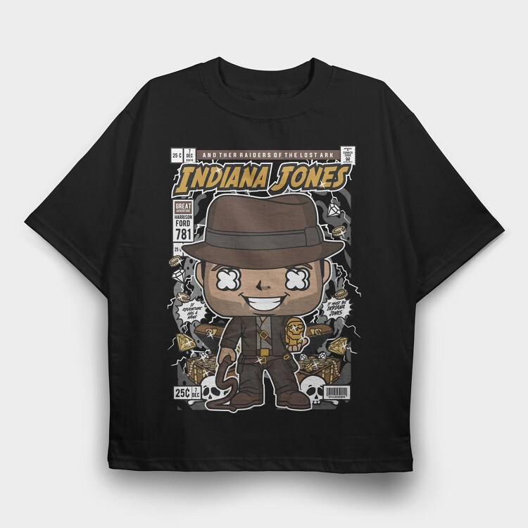 Indiana Jones, Tricou Oversize Barbati (Unisex)