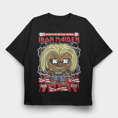 Iron Maiden Killer Eddie, Tricou Oversize Barbati (Unisex)