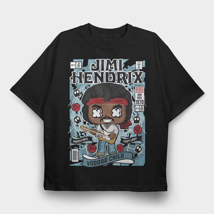 Jimmy Hendrix, Tricou Oversize Barbati (Unisex)