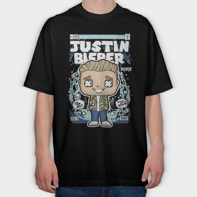 Justin Bieber, Tricou Oversize Barbati (Unisex)