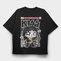 Kiss, Tricou Oversize Barbati (Unisex)