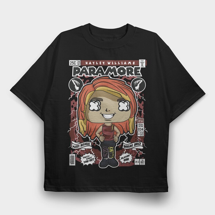 Paramore Hayley Williams, Tricou Oversize Barbati (Unisex)