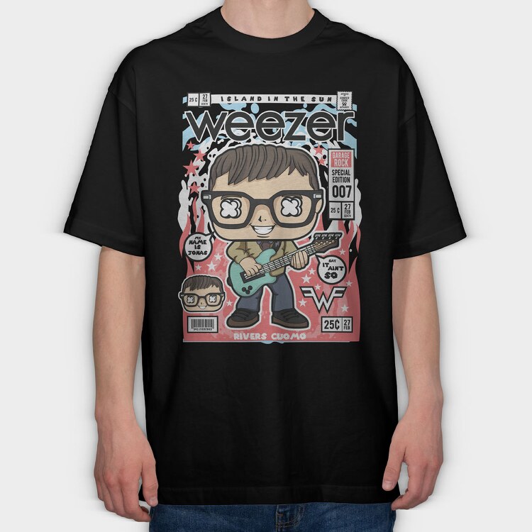 Rivers Cuomo Weezer, Tricou Oversize Barbati (Unisex)