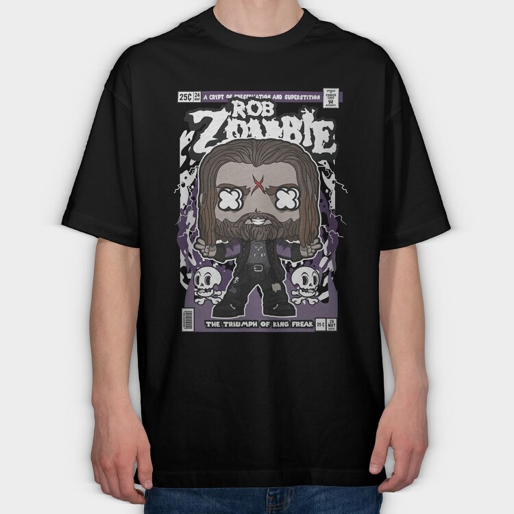 Rob Zombie, Tricou Oversize Barbati (Unisex)