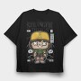 Stranger Things Dustin, Tricou Oversize Barbati (Unisex)