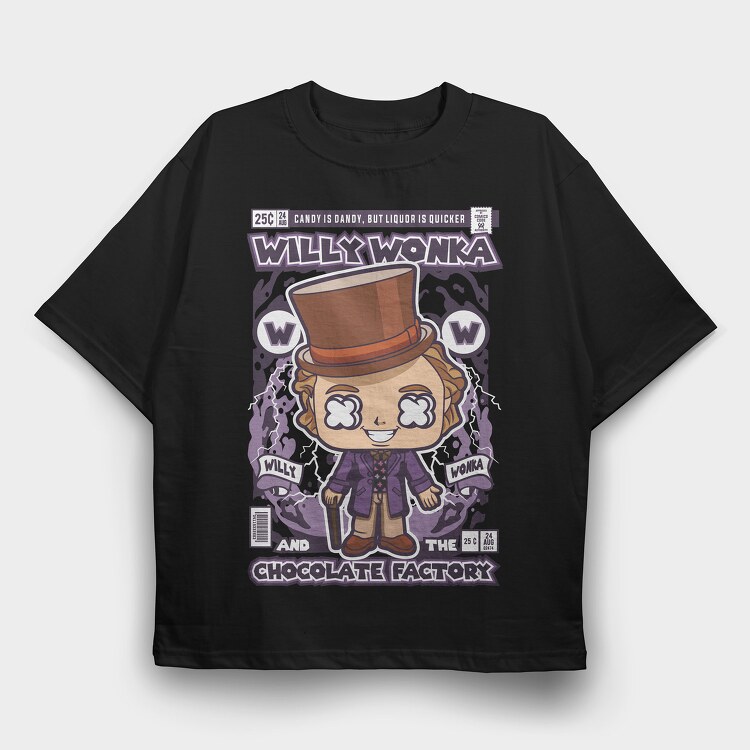 Willy Wonka And The Chocolate Factory, Tricou Oversize Barbati (Unisex)