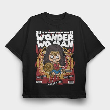 Wonder Woman, Tricou Oversize Barbati (Unisex)