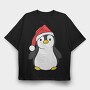 Christmas Penguin, Tricou Oversize Barbati (Unisex)