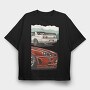 Skyline Front Back, Tricou Oversize Barbati (Unisex)