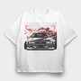 Futuristic Car Smoke, Tricou Oversize Barbati (Unisex)