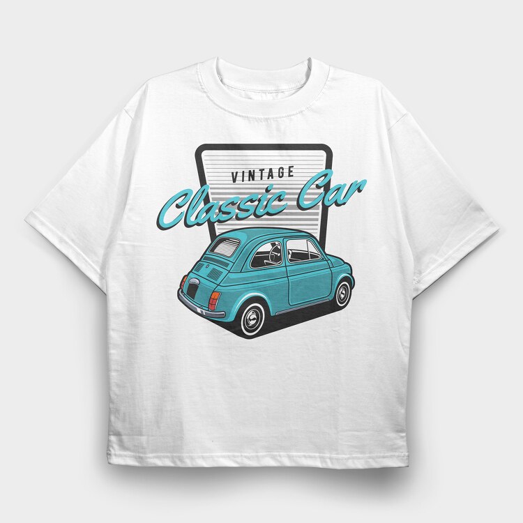 1975 Fiat 500, Tricou Oversize Barbati (Unisex)