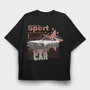 Gazette Sport Muscle Car 65, Tricou Oversize Barbati (Unisex)
