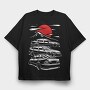 Jdm Altezza Sunset Mountain, Tricou Oversize Barbati (Unisex)