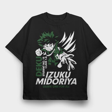 Izuku Midoriya, Tricou Oversize Barbati (Unisex)