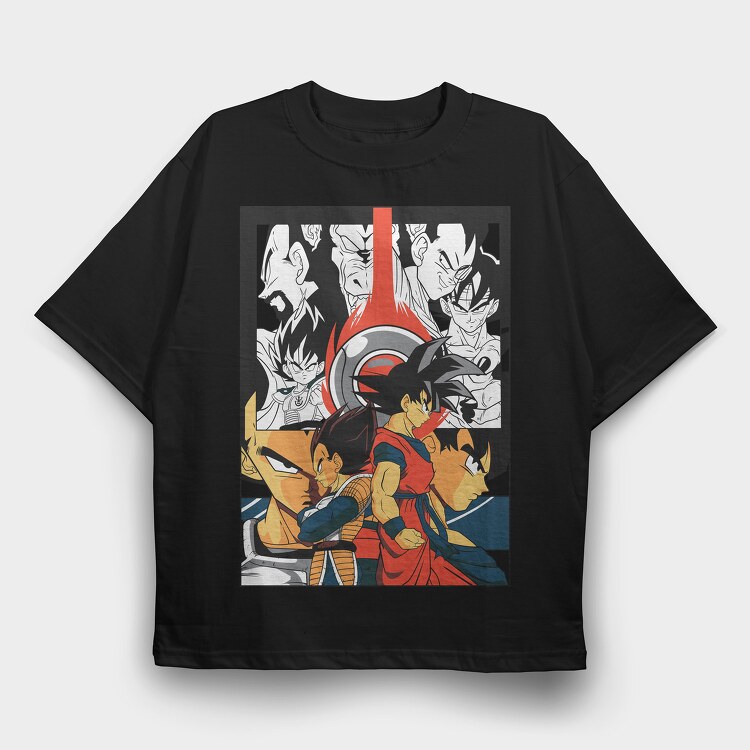 Dragon Ball Z 90, Tricou Oversize Barbati (Unisex)