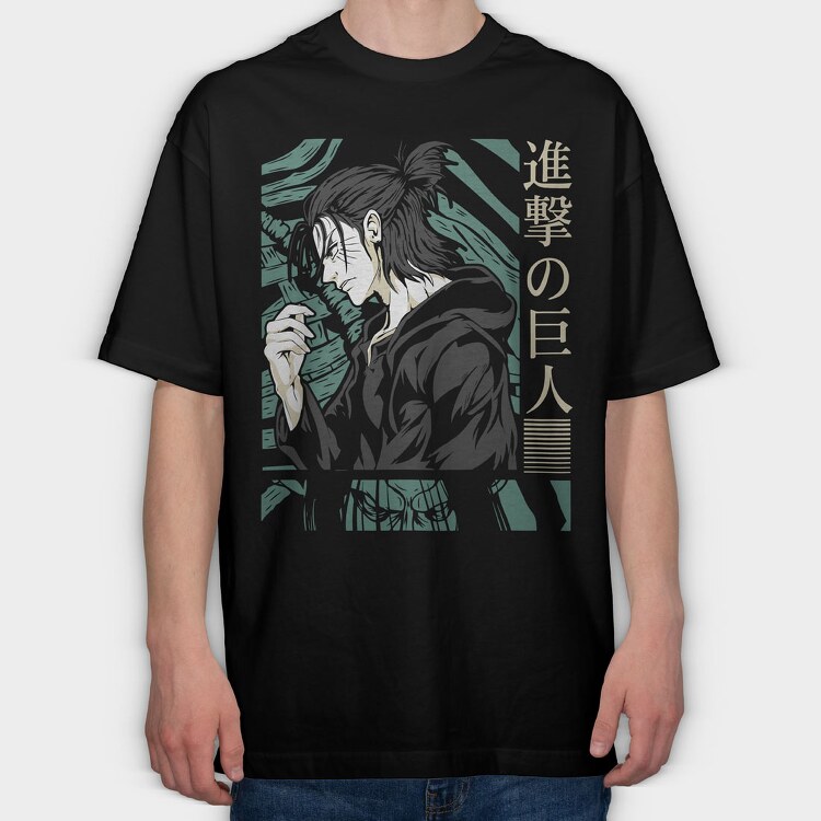 Eren Yeager, Tricou Oversize Barbati (Unisex)