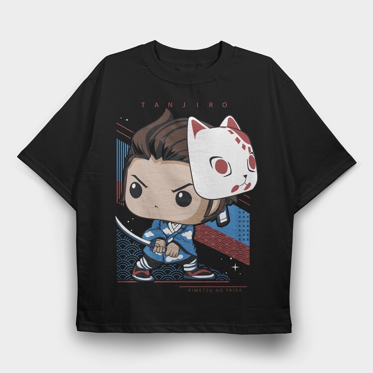 Funko Anime Demon Slayer 2, Tricou Oversize Barbati (Unisex)