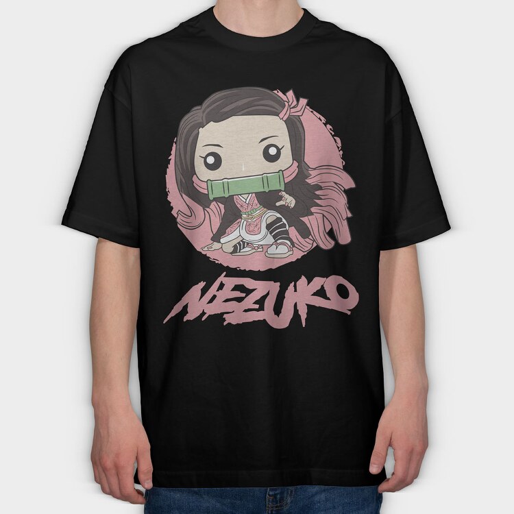 Funko Anime Demon Slayer Nezuko Kamado 2, Tricou Oversize Barbati (Unisex)
