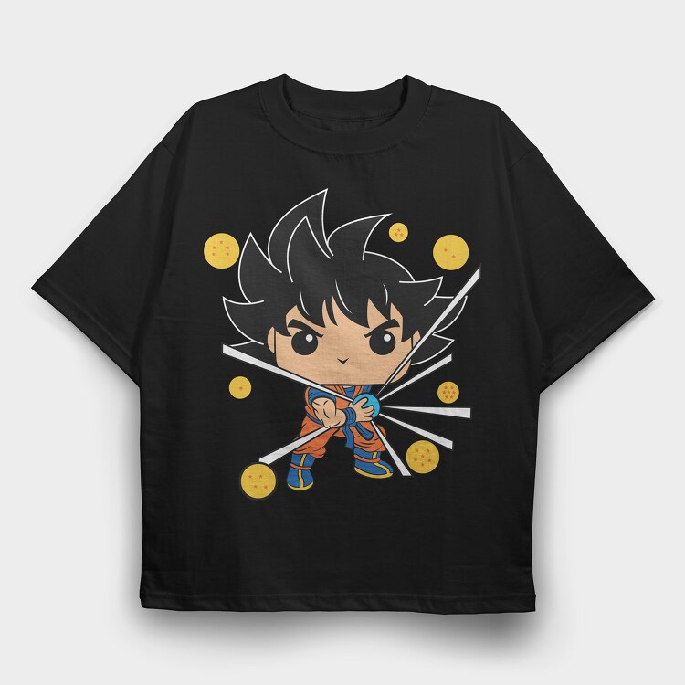 Funko Anime Drangon Ball Z 2, Tricou Oversize Barbati (Unisex)