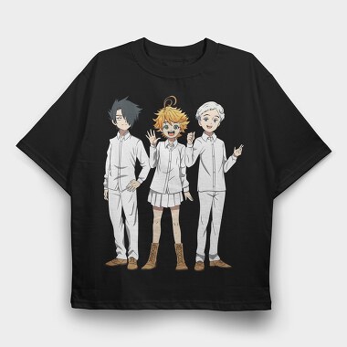 The Promised Neverland, Tricou Oversize Barbati (Unisex)