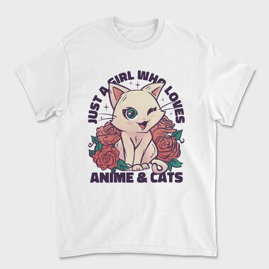 Cat Kawaii Anime Quote, Tricou Barbati (Unisex)